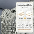 thumbnail image 5 of GO 69" PE Wicker 3-Person Porch Swing with Chains, Large Patio Swing Bench with Cushions for Backyard, Garden, and Poolside, Gray69", 5 of 24