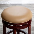 thumbnail image 3 of Cfowner 24" Counter Stool, Cherry Finish, Bone Leather Seat, 3 of 4