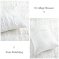 thumbnail image 4 of CAROMIO 100% Cotton Tufted Duvet Cover Queen Size 3Pcs Boho Jacquard Embroidery Shabby Chic Bedding Duvet Set, White, 4 of 8