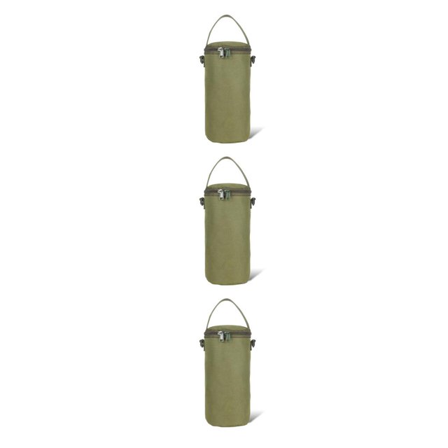 Toystoory Bolsa de almacenamiento de cilindro de combustible, bolsa Flexible con cremallera, para acampar, Picnic, barbacoa, funda protectora, Verde Largo 3Conjunto