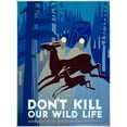 thumbnail image 2 of WPA 15x18 White Modern Wood Framed Museum Art Print Titled - Dont kill our wild life, 2 of 4