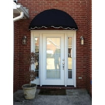 Easyawn Sunbrella Dome Window Awning/Door Awning/ 5 Colors   3 Sizes/Door Canopy/Window Awning/Canvas Window Awning/Canvas Door Awning/by Easyawn with Sunbrella Canvas (Black 4 feet Wide)