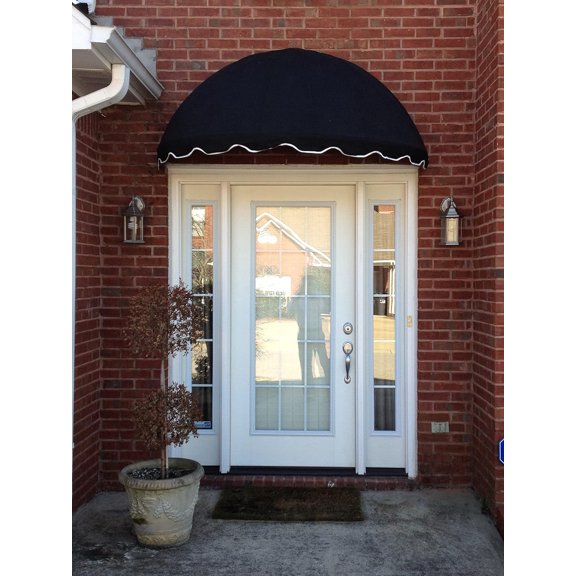 Easyawn Sunbrella Dome Window Awning/Door Awning/ 5 Colors 3 Sizes/Door Canopy/Window Awning/Canvas Window Awning/Canvas Door Awning/by Easyawn with Sunbrella Canvas (Black 4 feet Wide)