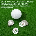 thumbnail image 4 of FINGER TEN Golf Ball Marker with Hat Clip Markers Assorted Patterns Value Gift Set Mark Golf Divot Tool Accessories for Men Women Kids, 4 of 7