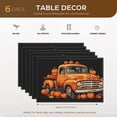 thumbnail image 2 of Fall-featured Placemat Washable Flowers Illustrations Placemats Set Of 6 17.7x13 Inch - Pumpkins Fade-Resistant Placemat for Coffee Table Cafe Table Decoration, 2 of 5