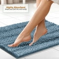 thumbnail image 6 of Clara Clark Chenille Super Absorbent Bath Mat - Extra Soft - Shower and Bath Room - Machine wash dry - Size Extra Large 44 x 26 - Blue Heaven, 6 of 8