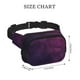 thumbnail image 4 of Fotbe Black Dark Blue Purple Cangurera Cuadrada con Estampado de Doble Capa, Bolsa de Cintura Ajustable Mini para Hombres y Mujeres, 4 of 9