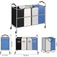 thumbnail image 4 of 4 Section 320L Laundry Basket Sorter,40 X 16 X 30 Inches Large Laundry Hamper Bag Bin for Dirty Clothes,Towels in Laundry Room, Bathroom, Closet Organizers & Storage,Laundry Blanket Cart with Wheels, 4 of 4