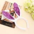 thumbnail image 1 of Diadema con orejas de conejo y lentejuelas para carnaval, Pascua, diadema con orejas de conejo y lentejuelas, bonitos accesorios para vestidos, 1 of 6