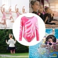 thumbnail image 4 of Long Sleeve Gymnastic Leotard for Girl Shiny Beads Flame Athletic Dance Bodysuit 5-12Y, 4 of 8