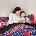 thumbnail image 5 of Castle Fairy Sport Baseball Twin Comforter Sets,Ball Game Bedding Set,Blue Red Bedding Set, 5 of 8