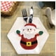 thumbnail image 1 of 6 estilos de soportes para cuchillos, tenedores y cubiertos, Papá Noel, muñeco de nieve, alce, tenedores y cuchillos, decoración para la mesa de la cena, decoraciones navideñas para el hogar, 1 of 5