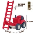 thumbnail image 2 of Zing Plantastic City Vehicles - Single Pack (Large Size) - Ladder Truck - Made from 40% Wheat Straw Material – Pretend Play Toy for Age 3 and Up, 2 of 6
