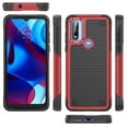 thumbnail image 6 of Motorola Moto G Play 2023, Moto G Pure, Moto G Power 2022 Case, Heavy Duty 3 in 1 Rugged Shockproof Rugged Silicone Hybrid Hard PC Soft TPU Bumper Camera Raised Drop Protective Cover, Red, 6 of 8