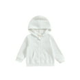 thumbnail image 1 of xiaxaixu Chandail à Capuchon pour Enfants, Chandail à Capuchon à Manches Longues à Fermeture Éclair, Veste de Survêtement Unie pour Garçons Filles, 1 of 7