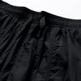 thumbnail image 6 of LMOIPLI Mens Summer Quick Dry Long Shorts Capri Pants Elastic Waist Below Knee 3/4 Relaxed Fit Light Weight Casual Shorts Black XXXXL, 6 of 9