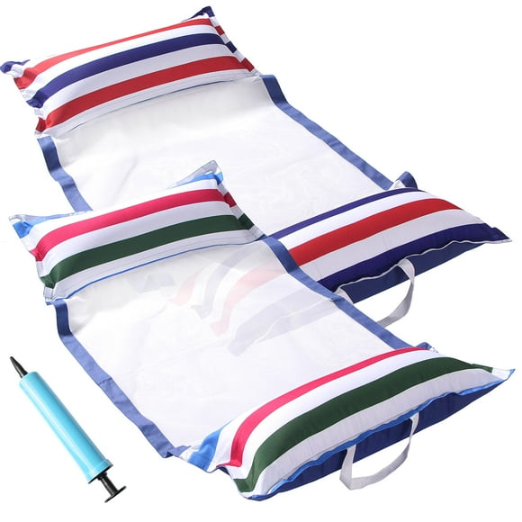 Hamaca para piscina FinduWill XL, paquete de 2 flotadores inflables