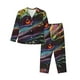 thumbnail image 1 of Fotbe Colorful Dragon Head Profile Conjunto de Pijama de Manga Larga para Mujer con Estampado, Ropa de Dormir de 2 Piezas, Conjunto de Casa Suave y Cómodo con Bolsillos-Medium, 1 of 7