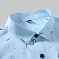thumbnail image 4 of DeHolifer Dress Shirts for Men Printed Long Sleeve Stretch Dress Shirt Business Casual Button Down Shirts Light Blue L, 4 of 7