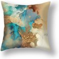 thumbnail image 2 of Fundas de almohada decorativas modernas para sofá, juego de 4, de mármol verde esmeralda de 18 x 18 pulgadas, cojines de terciopelo con textura de mármol única para sala de estar, 2 of 7