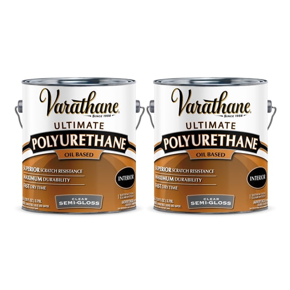 2 Pack, Semi-Gloss Clear, Varathane Ultimate Polyurethane Oil-Based-6031, Gallon