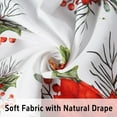 thumbnail image 6 of Christmas Kitchen Curtains Sets for Windows Red Flower Kitchen Decorative Sink Window Valance 3 Piece Set Tier Christmas Curtains 3 Panels Decor for Living Room Bedroom Home, 6 of 7