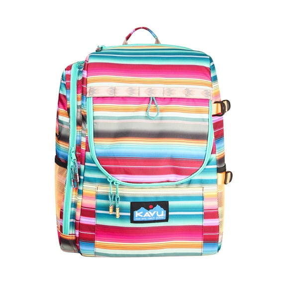 KAVU Pacific Rimshot Disc Golf Bag Padded Frisbee Holder Backpack - Color Run