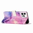 thumbnail image 5 of Apple iPhone 13 Pro Wallet Case, Allytech 3D Cute Marble Pattern Leather Folio Case with Card Slots Holder, Full Body Protection Shockproof Flip Case, Purple, 5 of 6