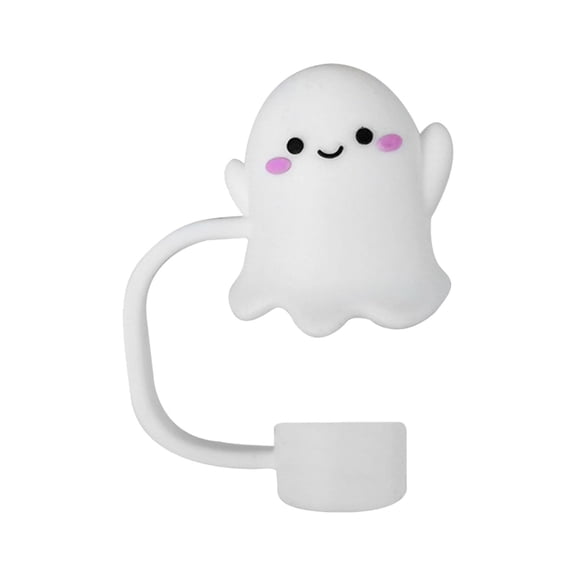 5PCS Halloween Silicone Straw Covers, Fits 30/40 Oz Tumblers (10mm), Food-Grade, Leak-Proof, Reusable for Outdoor/Parties