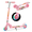 Fire-Pink, variant on Scooter for Kids Ages 3-12 - Kids Kick Scooters with Led Light Up Wheels & 3 Levels Adjustable Handlebar, Lightweight Foldable 2 Wheel Girly Pink Scooter, Christmas Birthday Gifts for Girls Boys.