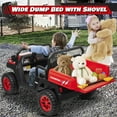 thumbnail image 4 of Joyracer 24V Kids Ride on Car Truck,  2 Seater 4WD Electric UTV, Remote Control,  Storage Spacec, Music, Red, 4 of 8