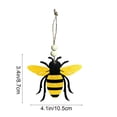 thumbnail image 2 of Easter Bee Wooden Art Pendants - Imaginative Countryside Style Bee & Honeycomb Wood Ornaments, Rustic Easter Wooden Decor, Mini Bee Hanging Charms for Easter Home Party Decoration, 3.4*4.1in, Yellow, 2 of 7