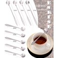 thumbnail image 3 of 9 Pcs Flower Spoon Coffee Teaspoon Set, Stainless Steel Tea Spoon for Tea Party Decorations (Silver), 3 of 6