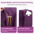 thumbnail image 5 of Ktaxon 20" Carry-on Luggage Softside Suitcases Oragnizer Bag with 360° Spinner Wheels Lightweight Travel Suitcase, Purple, 5 of 15