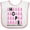 White and Pink, variant on Inktastic Hope Breast Cancer Awareness Boys or Girls Baby Bib
