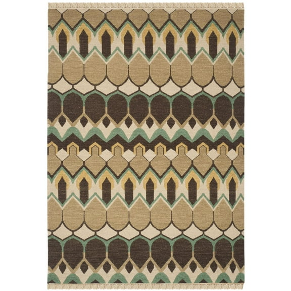 Safavieh Couture Handmade Sumak Flatweave Ksenya Traditional Oriental Wool Rug with Fringe 4' x 6' 4' x 6'