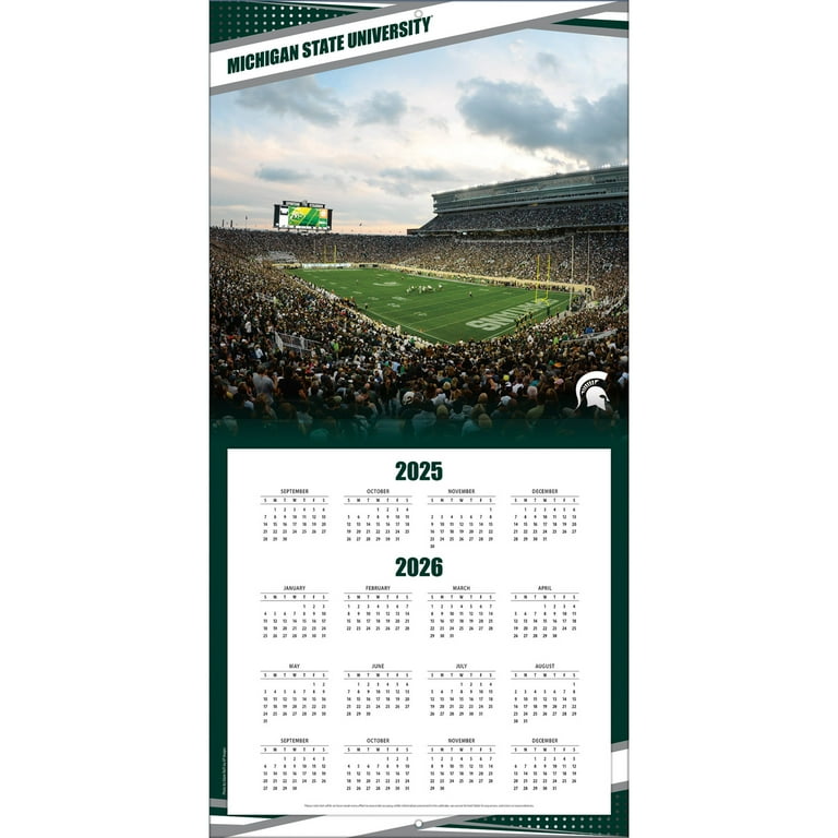 Michigan State Spartans 12- x 12- 2026 Team Wall Calendar - Walmart.com