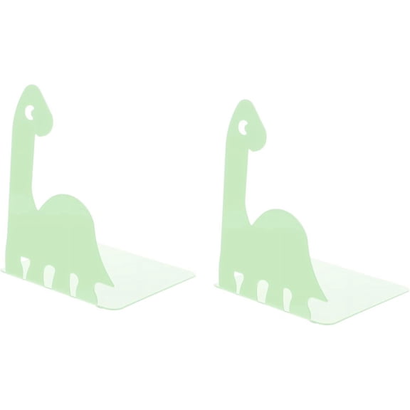Kjislet Dinosaur Metal Bookend, Heavy Duty Book Holder, 1 Pair, 12.5x16CM, Book Storage Rack