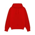 thumbnail image 3 of Hoodies for Men Rain Jacket Men Retro Long Sleeve Hoodie Hooded Sweatshirt Tops Jacket Coat Outwear Rain Coat Jackets for Men Red Polyester L, 3 of 4