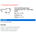 thumbnail image 2 of Front Left ABS Speed Sensor - Compatible with 1997 - 2004 Toyota Avalon 1998 1999 2000 2001 2002 2003, 2 of 2