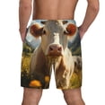 thumbnail image 2 of Lsque Mens Swim Trunks Sunflower Cow Pasture Pattern - Bathing Suit Compression Liner - Beach Swim Shorts Swimwear - (S-3XL) - Stretch Quick Dry -Medium, 2 of 9