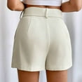thumbnail image 4 of SOMER Womens Shorts Casual High Waist Dressy Shorts Summer Loose Wide Leg Shorts with DIY Belt, 4 of 7