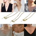 thumbnail image 4 of FENOHREFE 5pcs Adjustable Needle Clasp Beading Necklace Flat Chain Fashionable Women's Jewelry Making Craft Accessory, 4 of 8