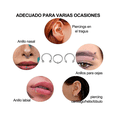 thumbnail image 3 of 142 pzs Kit De Piercing De Acero Y Accesorios Para Orejas Malubero Plateado, 3 of 4