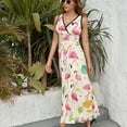 thumbnail image 3 of Flamingo Pattern Pattern Design Sleeveless Dress Summer Clothes for Women Women's Clothing 2025, 3 of 7
