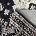 thumbnail image 6 of Hasoo Indoor Rug 5' x 7' Rugs for Living Room Vintage Floral Farmhouse Washable Non Slip Carpet for Bedroom, Black, 6 of 7