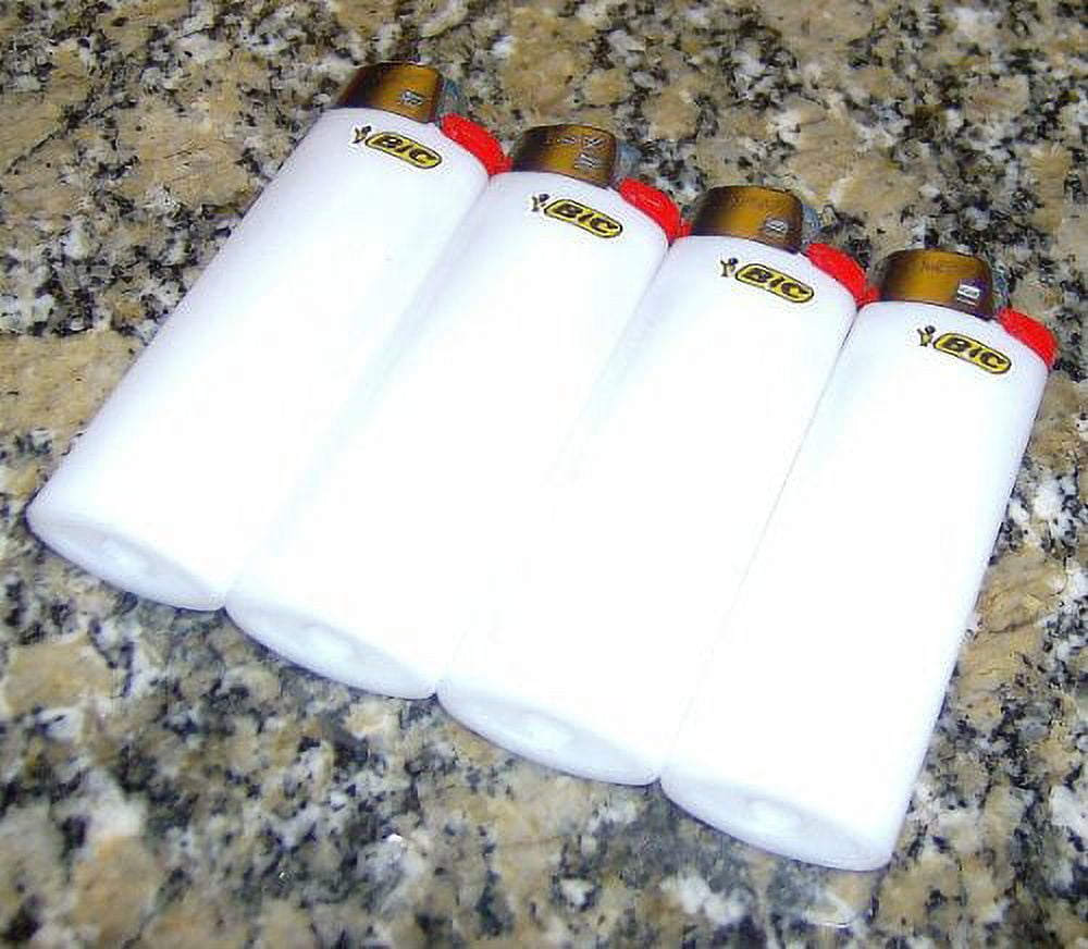 Lot of 4 Bic White Classic Full Size Lighters New
