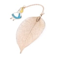 thumbnail image 2 of 1Pc Gold Metal Leaf Bookmark with Pendant for Book Paper Reading Alice, 2 of 12