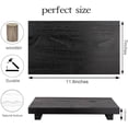 thumbnail image 3 of Small Wood Tray Pedestal Stand Farmhouse Bathroom Decor Decorative Wooden Riser Kitchen Soap Dish Holder for Vanity, Counter, Sink, Large 11.8" x 7" - Black, 3 of 4