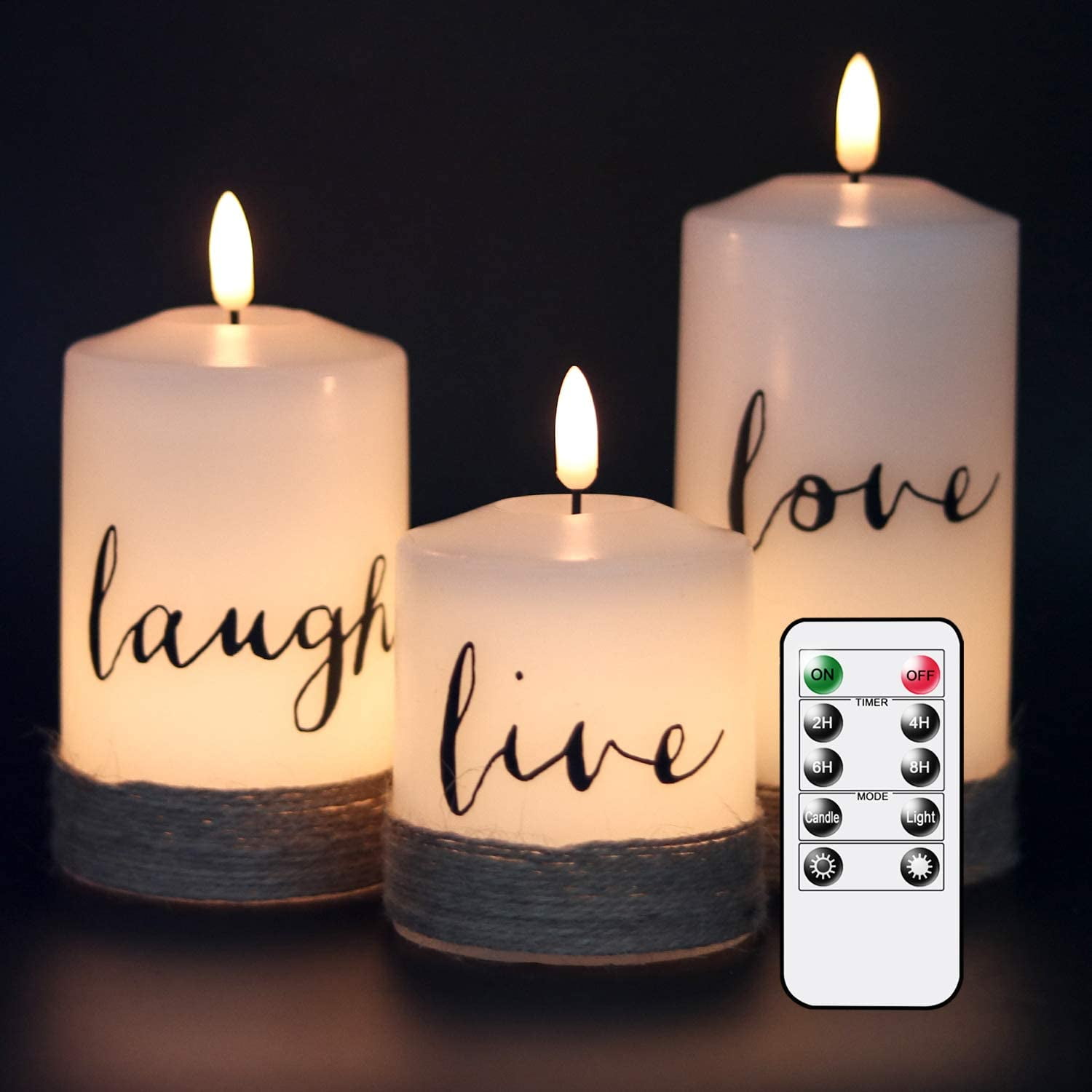 5 Live Love Laugh Decals Real Wax Pillar Candles Halloween Christmas Indoor Decor 3 x 4 6 DRomance Flameless LED Color Changing Candles Battery Operated with Remote and Timer 5 Live Love Laugh Decals Real Wax Pillar Candles Halloween Christmas Indoor Decor 3 x 4 6 DRomance Flameless LED Color Changing Candles Battery Operated with Remote and Timer